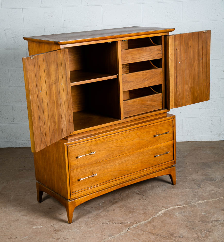 Mid Century Modern Dresser Highboy Kent Coffey Wharton 5 Drawer Vintage Danish - Image 5