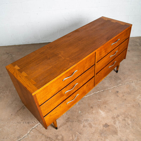 Mid Century Modern Dresser Credenza 6 Drawers Lane Acclaim Mcm Vintage Walnut NM - Image 3