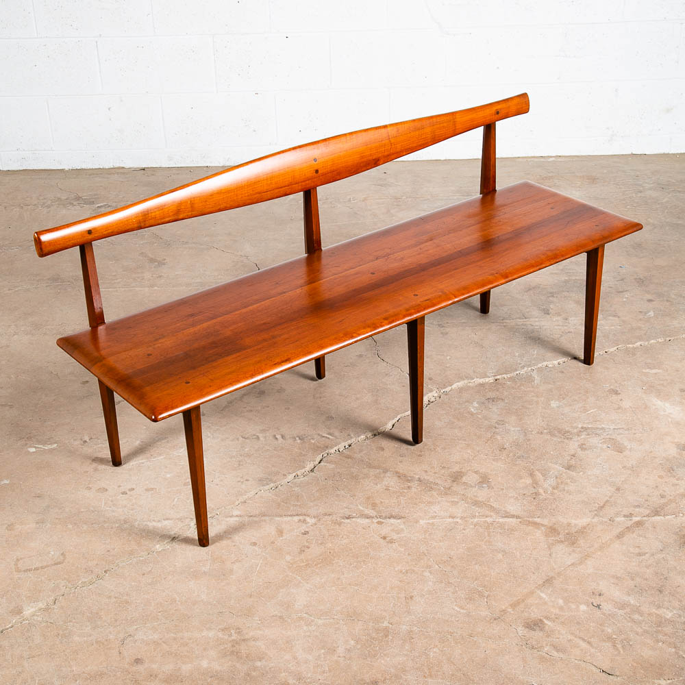 Mid Century Modern Bench Solid Cherry Stewart MacDougall Kipp Stewart Winchendon
