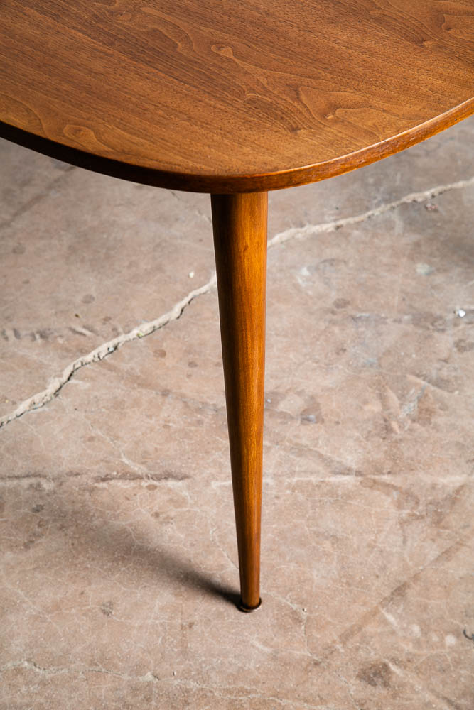 Mid Century Modern Dining Table Drexel Walnut Extension leaf x3 Oval Restored NM - Image 7