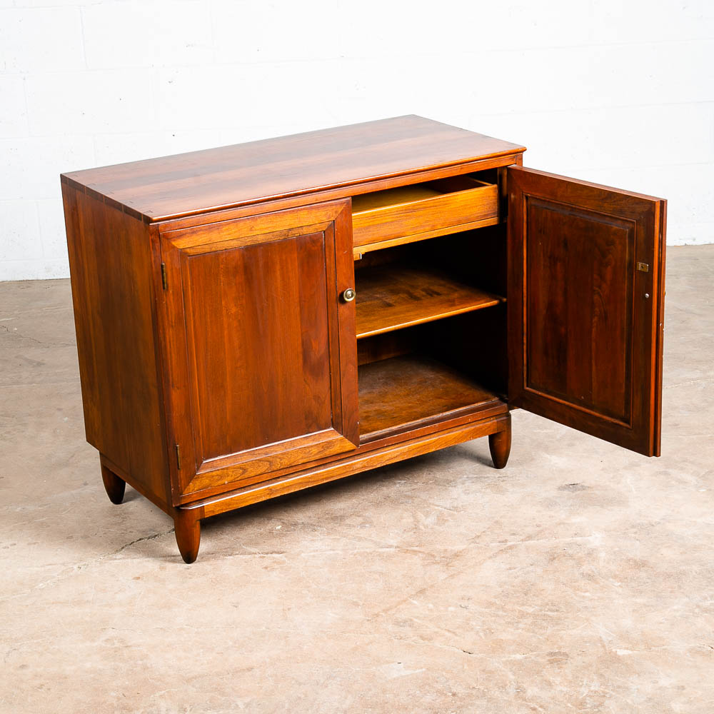 Mid Century Modern Credenza Willett Solid Cherry Compact Vintage Drawer Media NM - Image 3