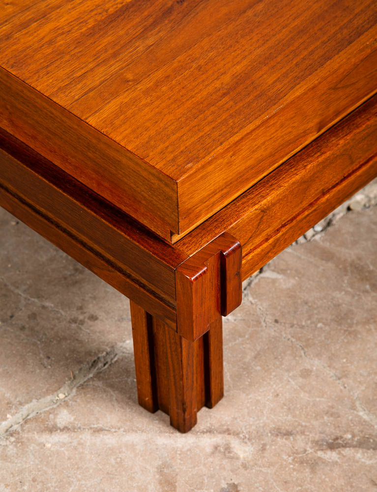 Mid Century Modern Coffee Table Martin Borenstein Walnut Challenger Series 1968 - Image 9