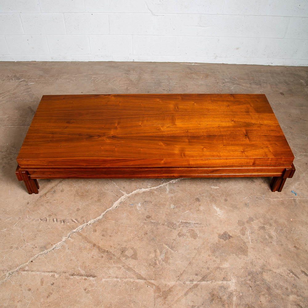 Mid Century Modern Coffee Table Martin Borenstein Walnut Challenger Series 1968 - Image 2