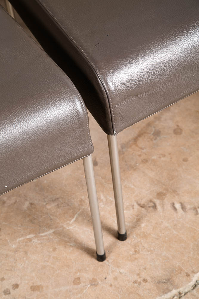 Late Mid Century Dining Chairs Set 6 Montis Gijs Papavoine Leather Vintage Mike - Image 8