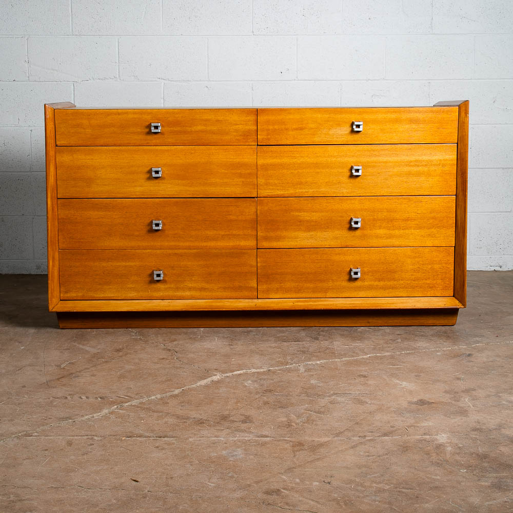Mid Century Modern Dresser Credenza American Martinsville Walnut 8 Drawer Mcm - Image 2