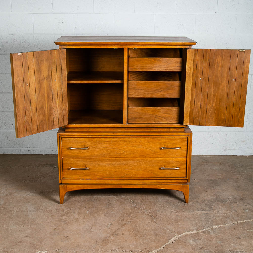 Mid Century Modern Dresser Highboy Kent Coffey Wharton 5 Drawer Vintage Danish - Image 10