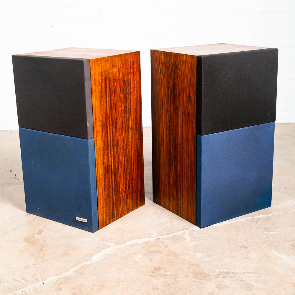Mid Century Modern Vintage Speakers Pioneer CS-R500 Pair Rosewood Mcm Set AS IS - Image 2