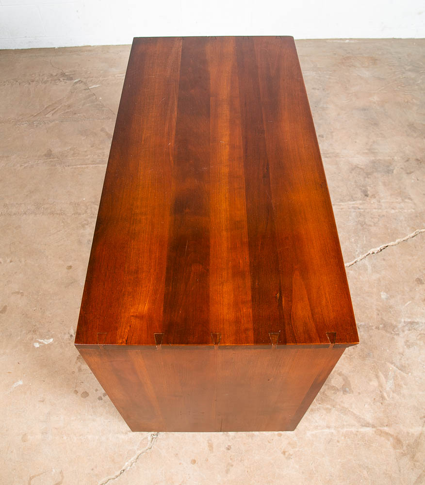 Mid Century Modern Credenza Willett Solid Cherry Compact Vintage Drawer Media NM - Image 4