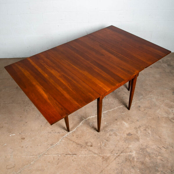 Mid Century Modern Dining Table Drop Leaf Willets Solid Cherry Wood Extension x2 - Image 2