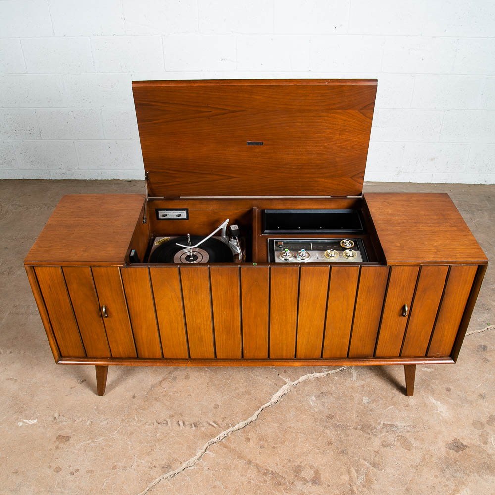 Mid Century Modern Stereo Console Record Player Zenith X930 Hifi Radio Wood Mcm - Image 3