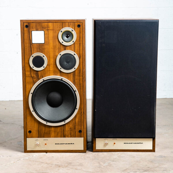 Mid Century Modern Speakers Marantz 7000 Vintage Set Tested Mcm Floor Hifi AS IS - Image 3