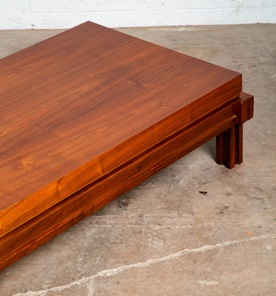 Mid Century Modern Coffee Table Martin Borenstein Walnut Challenger Series 1968 - Image 10