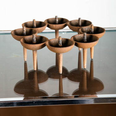 Mid Century Danish Modern Candleholder Dansk Börje Rajalin Metal Cast Iron Mcm