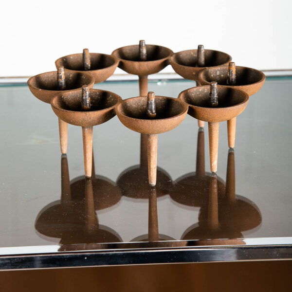 Mid Century Danish Modern Candleholder Dansk Börje Rajalin Metal Cast Iron Mcm