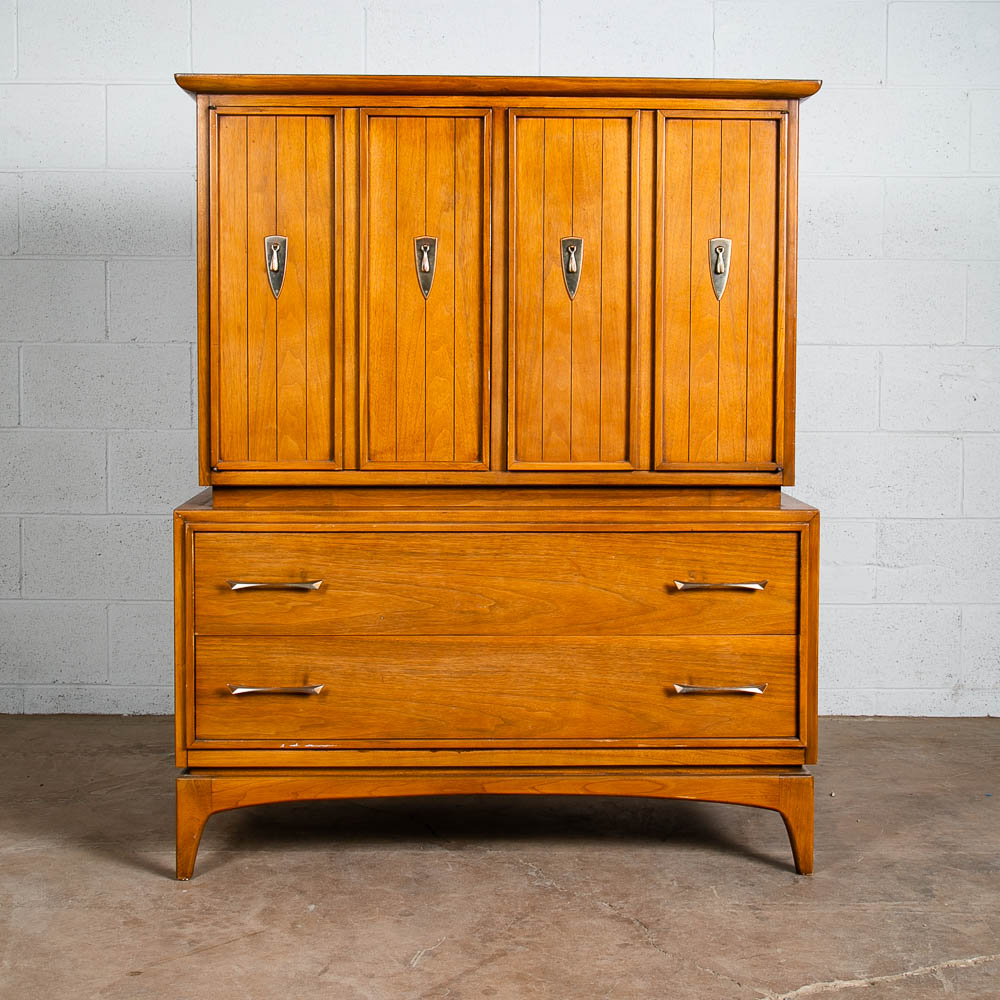 Mid Century Modern Dresser Highboy Kent Coffey Wharton 5 Drawer Vintage Danish - Image 2