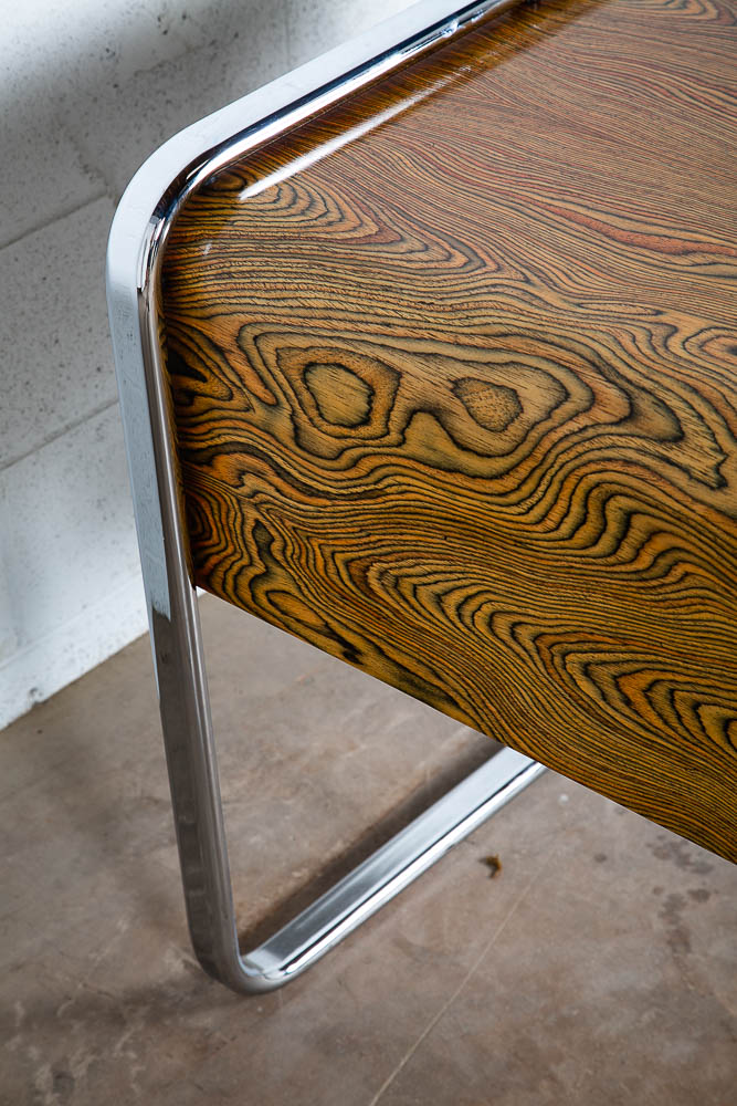 Mid Century Modern Desk Executive Peter Protzman Herman Miller Zebrawood Chrome - Image 10