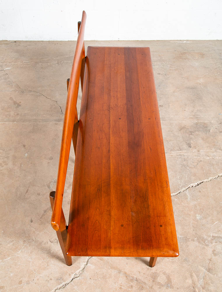 Mid Century Modern Bench Solid Cherry Stewart MacDougall Kipp Stewart Winchendon - Image 6