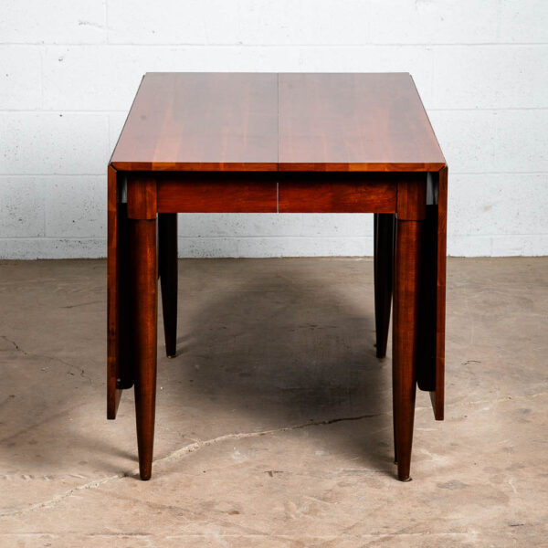 Mid Century Modern Dining Table Drop Leaf Willets Solid Cherry Wood Extension x2 - Image 7