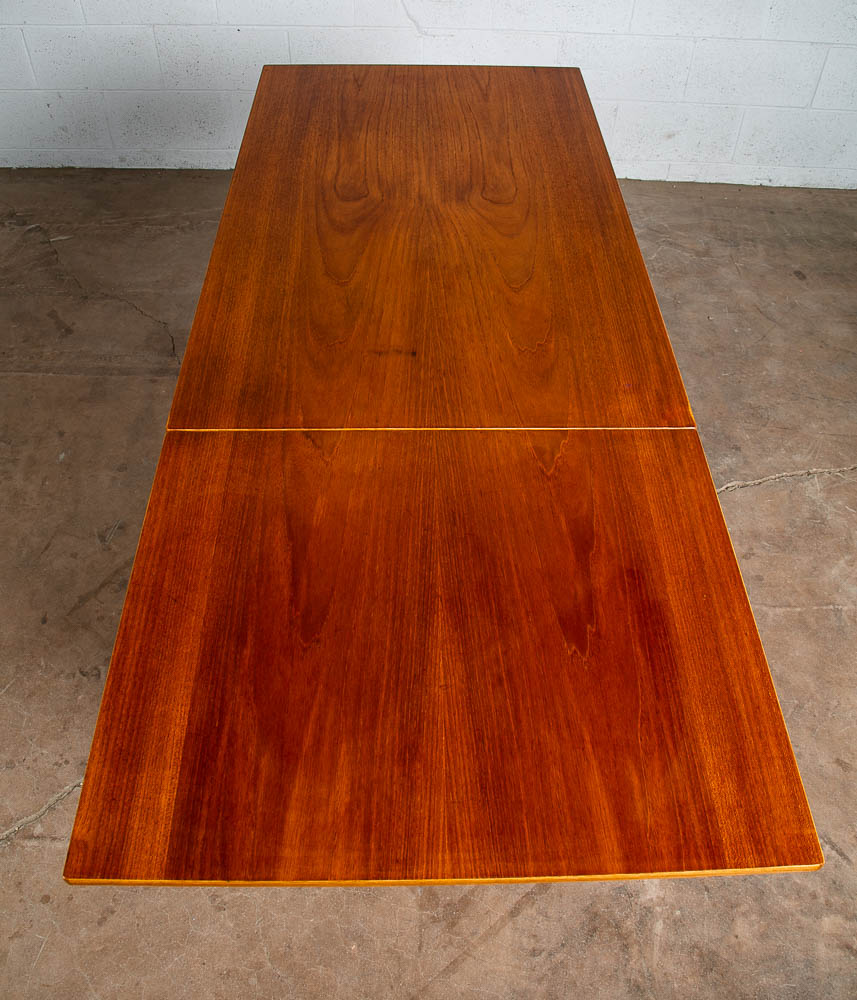 Mid Century Danish Modern Desk Drop Leaf Sliding Drawers Arne Vodder File Office - Image 9