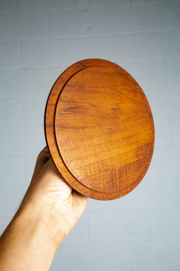 Mid Century Danish Modern Ice Bucket Dansk IHQ Jens Quistgaard Teak Orange Liner - Image 7