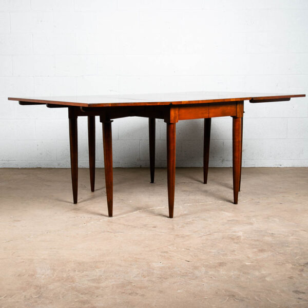 Mid Century Modern Dining Table Drop Leaf Willets Solid Cherry Wood Extension x2 - Image 4