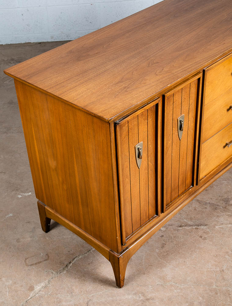 Mid Century Modern Dresser Credenza Kent Coffey Wharton 9 Drawer Vintage Danish - Image 8