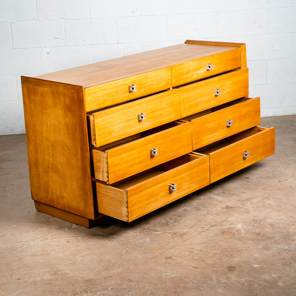 Mid Century Modern Dresser Credenza American Martinsville Walnut 8 Drawer Mcm - Image 4