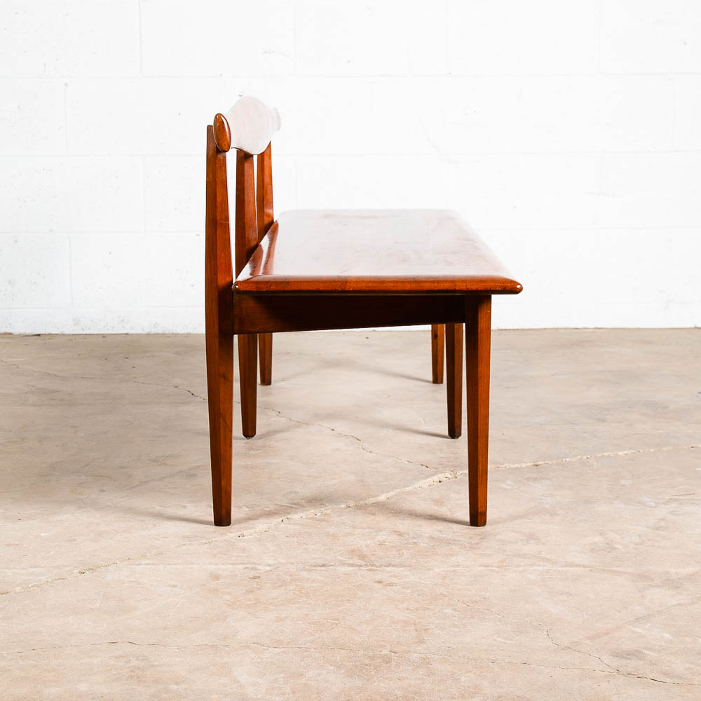 Mid Century Modern Bench Solid Cherry Stewart MacDougall Kipp Stewart Winchendon - Image 7