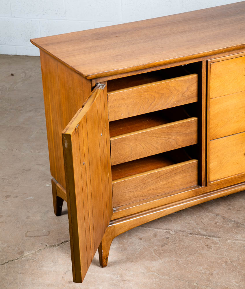 Mid Century Modern Dresser Credenza Kent Coffey Wharton 9 Drawer Vintage Danish - Image 4