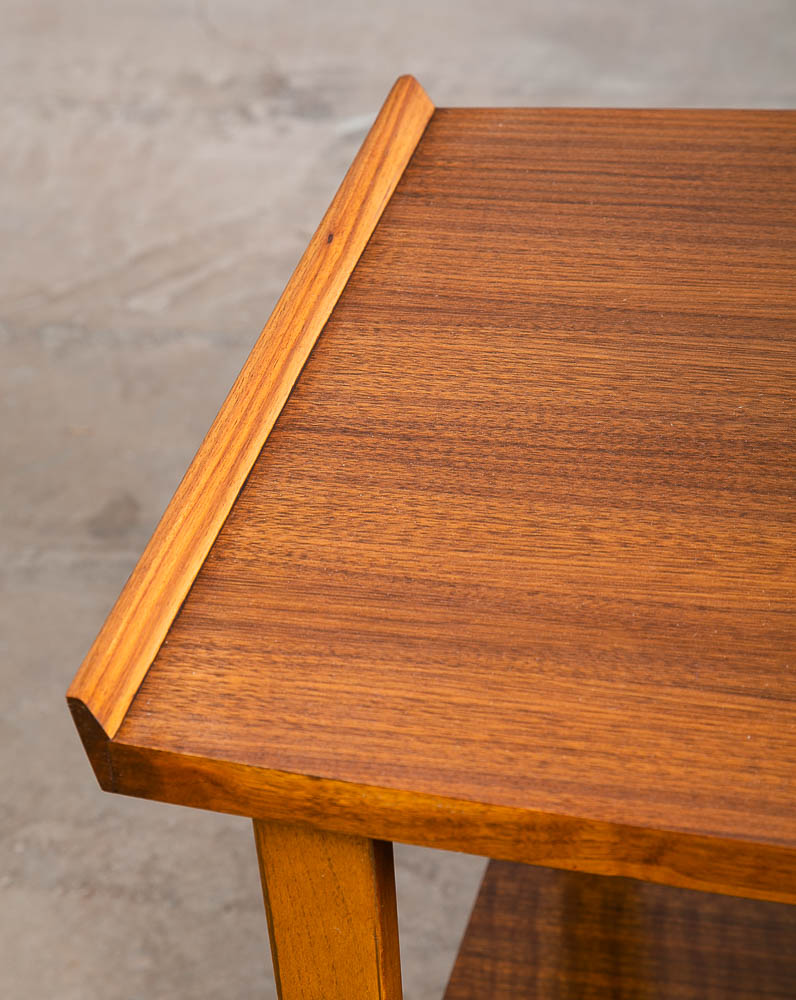 Mid Century Modern End Table Side Lane Rosewood Inlay Vintage 2 Tier Walnut Mcm - Image 9