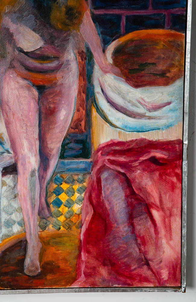 Mid Century Modern Painting Abstract Nude Female Original Art Artist Woman Colorful Mcm Bright - Image 7
