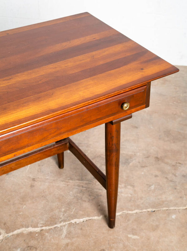 Mid Century Modern Desk Willett Solid Cherry Office 4 Drawers Vintage Danish Mcm - Image 10