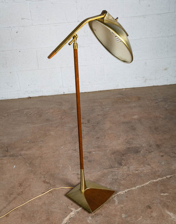 Mid Century Modern Floor Lamp Light MCM Brass Gold Gerald Thurston Lightolier NM - Image 6