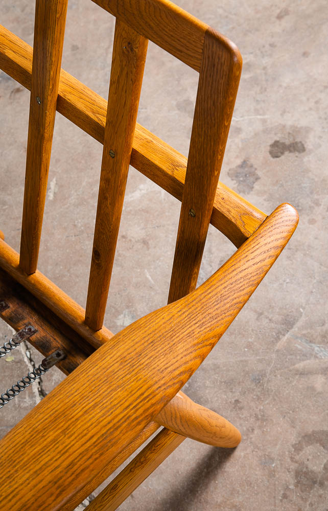 Mid Century Danish Modern Lounge Chair Hans Wegner Cigar GE-240 Blue Oak Arm Armchair Velour - Image 9