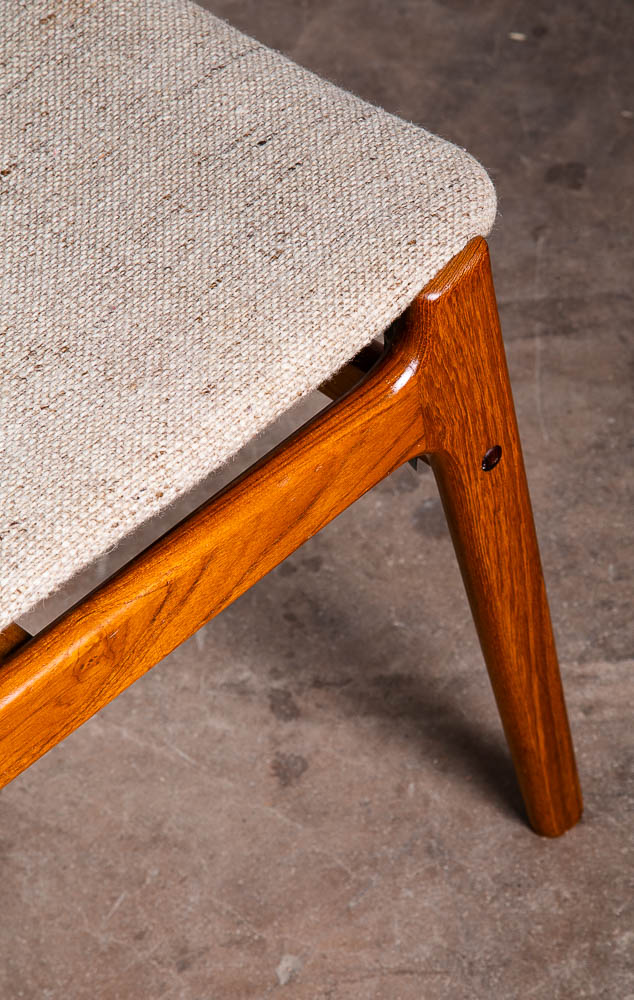 Mid Century Danish Modern Dining Chair Solid Teak White Findahls Denmark Vintage - Image 10