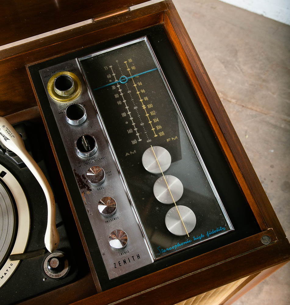 Mid Century Modern Stereo Console Credenza Record Player Hifi Radio Zenith Mcm - Image 9