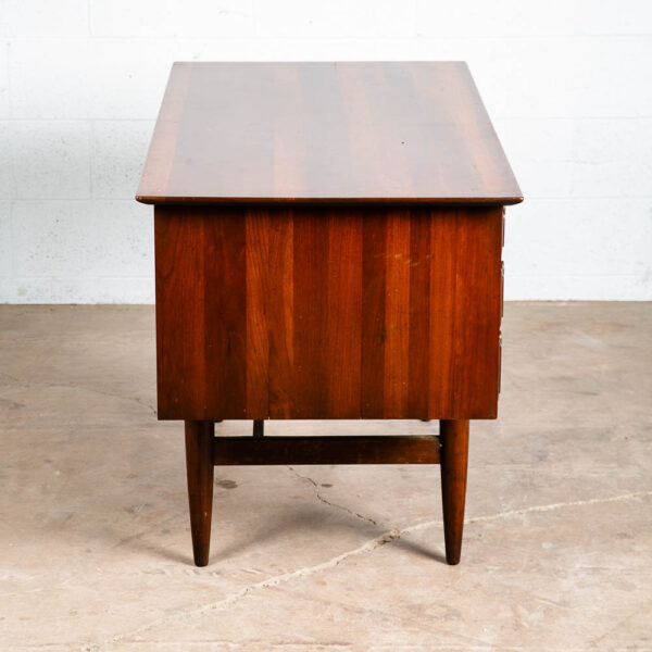 Mid Century Modern Desk Willett Solid Cherry Office 4 Drawers Vintage Danish Mcm - Image 11