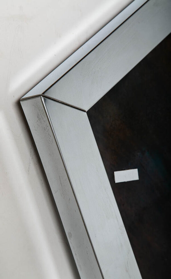 Mid Centurn Modern Clock Mirror Wall Art Chrome Curtis Jere Pentagon Sauteur 70s Silver - Image 5