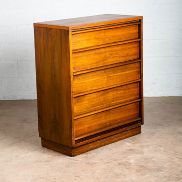 Mid Century Modern Dresser Highboy Lane Rhythm Walnut 5 Drawer Wood Danish Mcm Tall