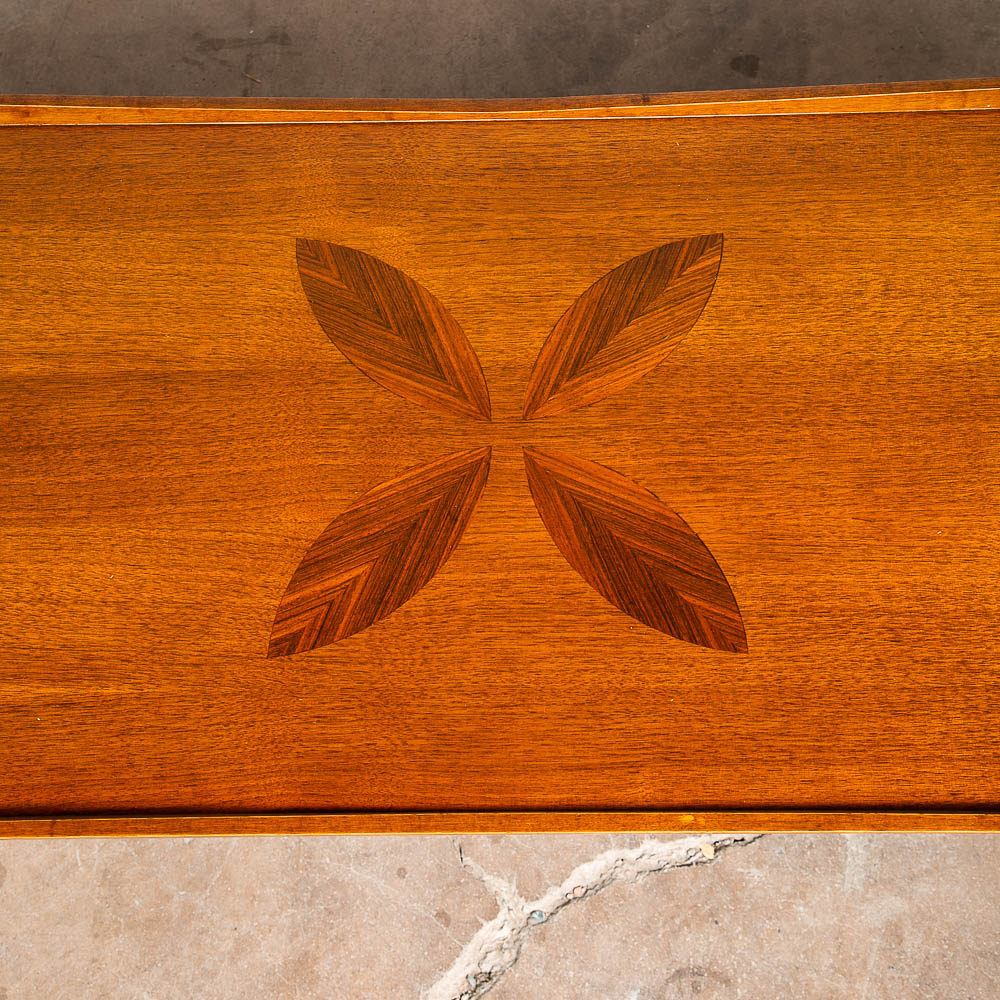 Mid Century Modern Coffee Table Lane Rosewood Inlay Vintage Surfbaord Walnut - Image 10