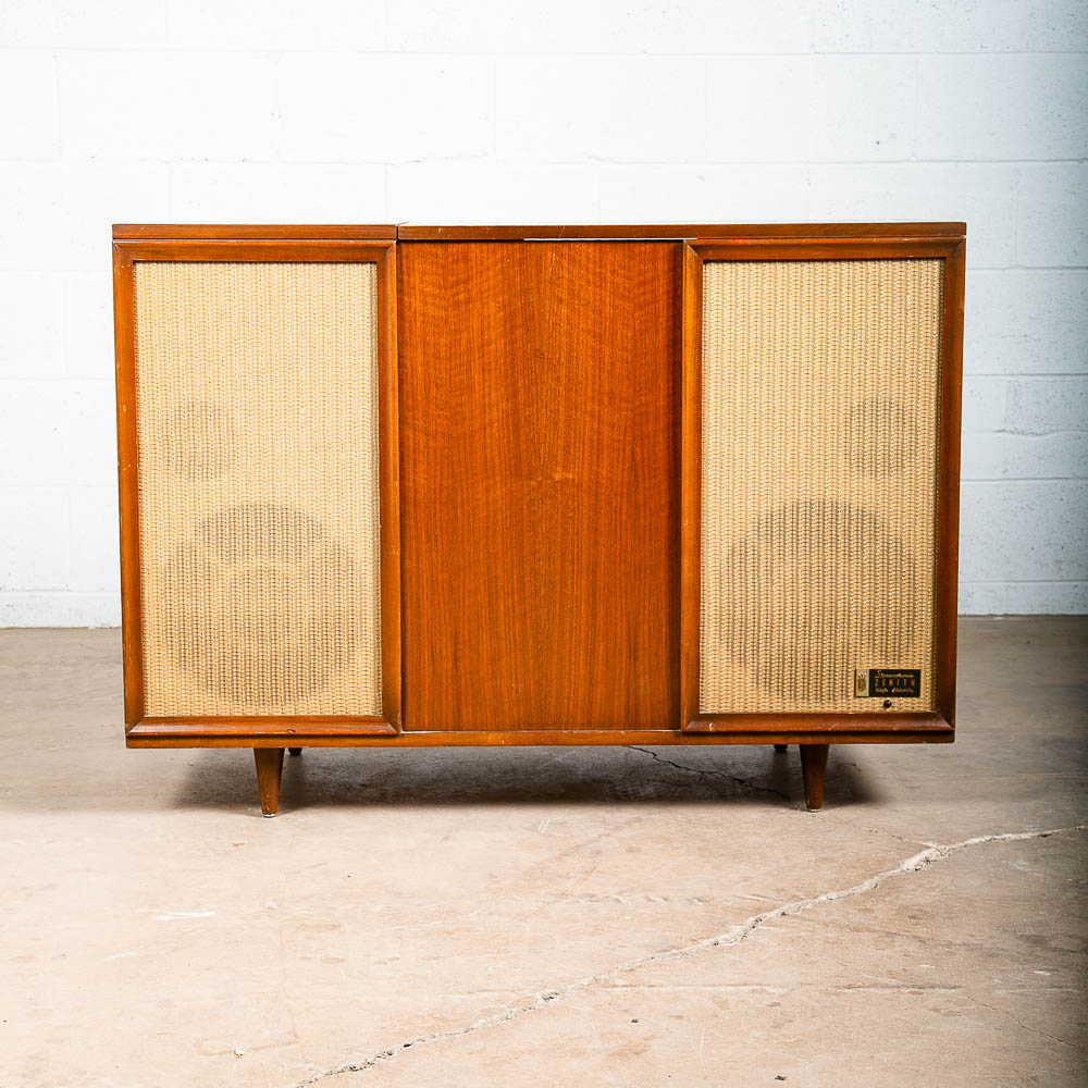Mid Century Modern Stereo Console Credenza Record Player Hifi Radio Zenith Mcm - Image 2