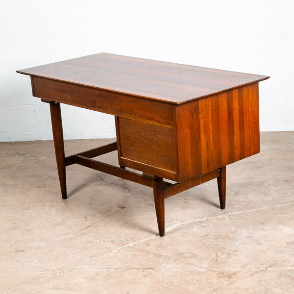 Mid Century Modern Desk Willett Solid Cherry Office 4 Drawers Vintage Danish Mcm - Image 5