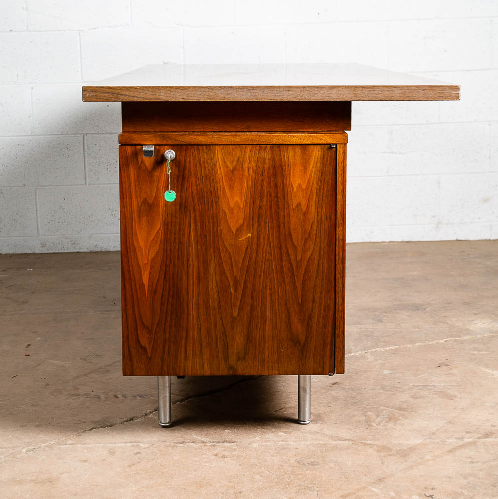 Mid Century Modern Desk Executive George Nelson Herman Miller Credenza Walnut NM - Image 7