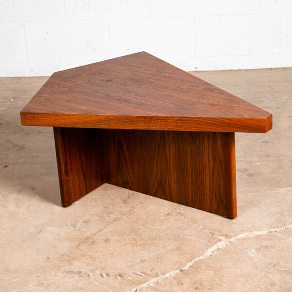 Mid Century Modern End Table Side Martin Borenstein Design Walnut Triangle MB - Image 8