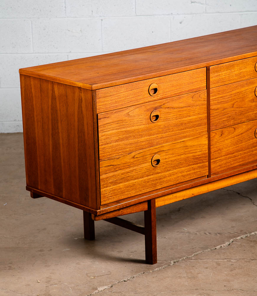 Mid Century Danish Modern Dresser Credenza Yngve Ekstrom Dux Teak