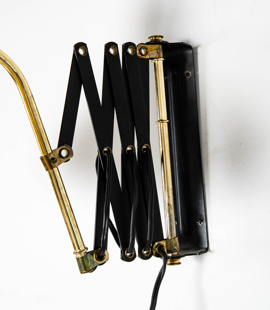 Mid Century Modern Lamp Wall Sconce Gerald Thurston Lightolier Brass Metal Gold - Image 9