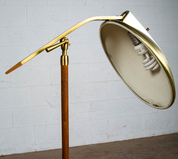 Mid Century Modern Floor Lamp Light MCM Brass Gold Gerald Thurston Lightolier NM - Image 8