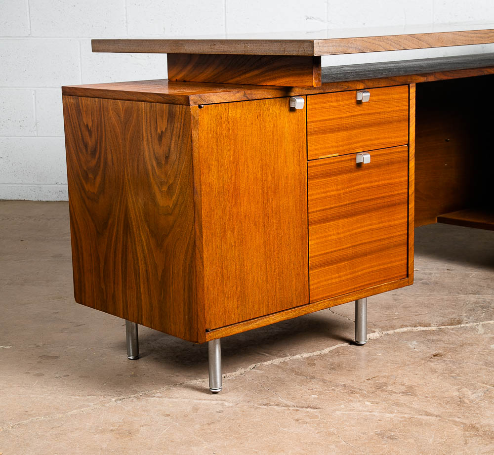 Mid Century Modern Desk Executive George Nelson Herman Miller Credenza Walnut NM - Image 6