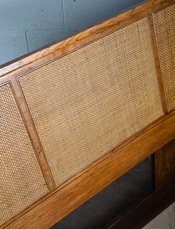 Mid Century Modern Headboard Bed Frame King Size Founders Cane Jack Cartwright - Image 11