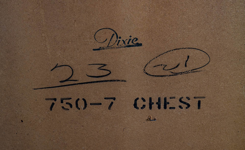 Mid Century Modern Dresser Highboy Walnut 5 Drawer Wood Brass Handle Dixie Mcm - Image 10